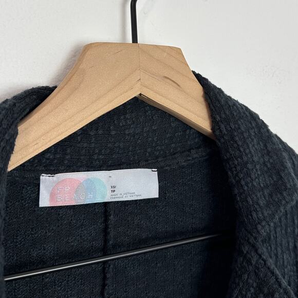 Free People Reign Textured knit Blazer Black Shabby Chic Bohemian size XS - Picture 6 of 8